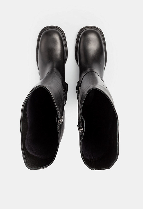 Сапоги трубы Black Leather BABOOS  