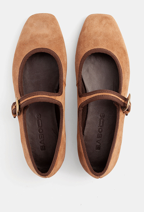 Балетки с пряжкой Sigaro Suede BABOOS  