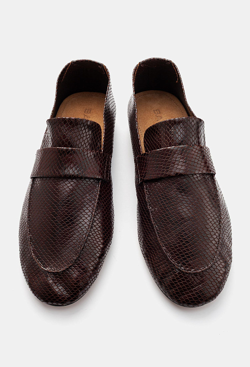 Лоферы мягкие Brown Lizard BABOOS  