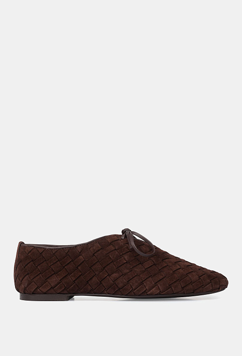 Лоферы плетеные Brown Suede BABOOS  