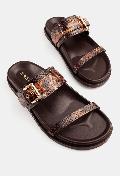 Сандалии сабо Python Leather BABOOS  