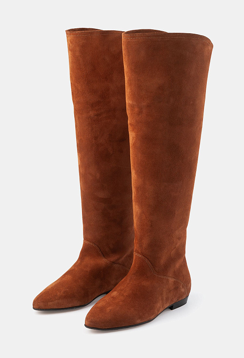 Сапоги трубы Tan Suede BABOOS  