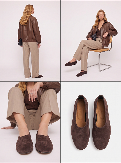 Балетки Brown Suede BABOOS  