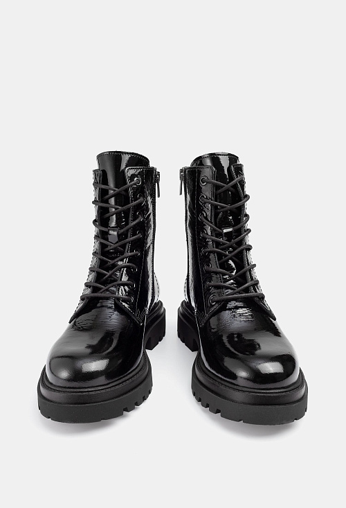 Ботинки на шнуровке Black Patent BABOOS  