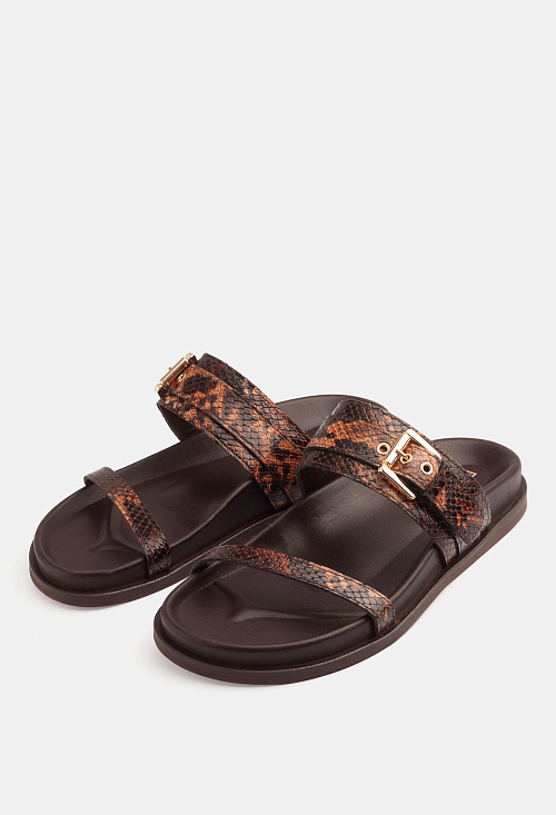 Сандалии сабо Python Leather BABOOS  