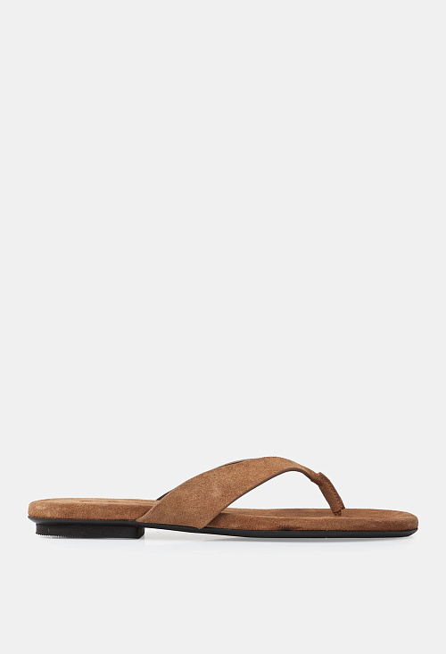 Сандалии вьетнамки Beige Suede BABOOS  