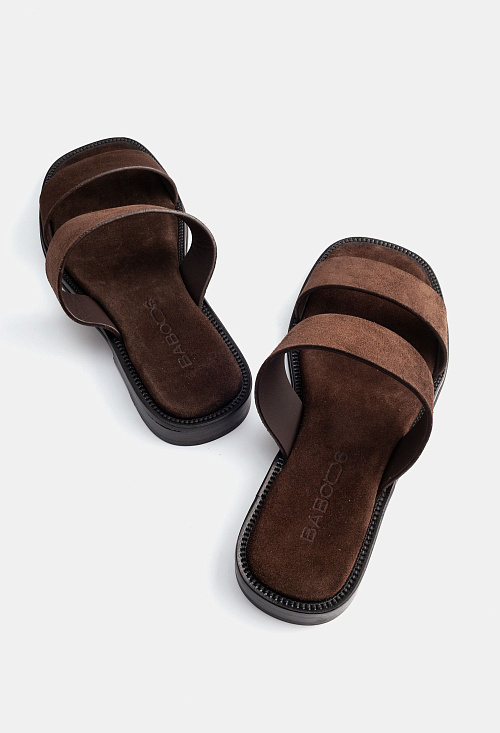 Сандалии сабо Brown Suede BABOOS  