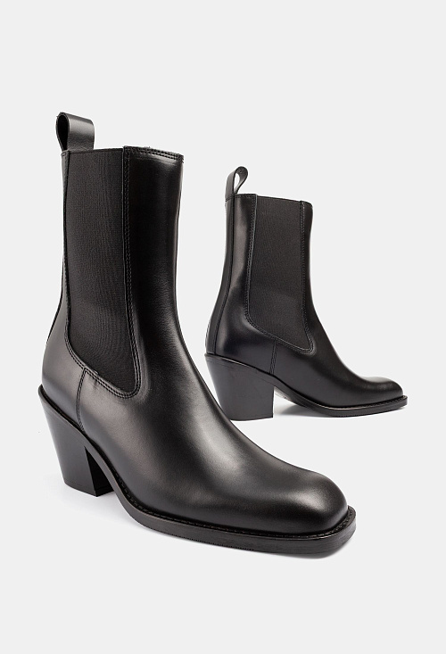 Челси на устойчивом каблуке Black BABOOS  