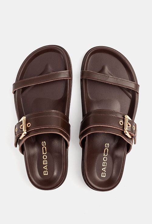 Сандалии сабо Brown Leather BABOOS  