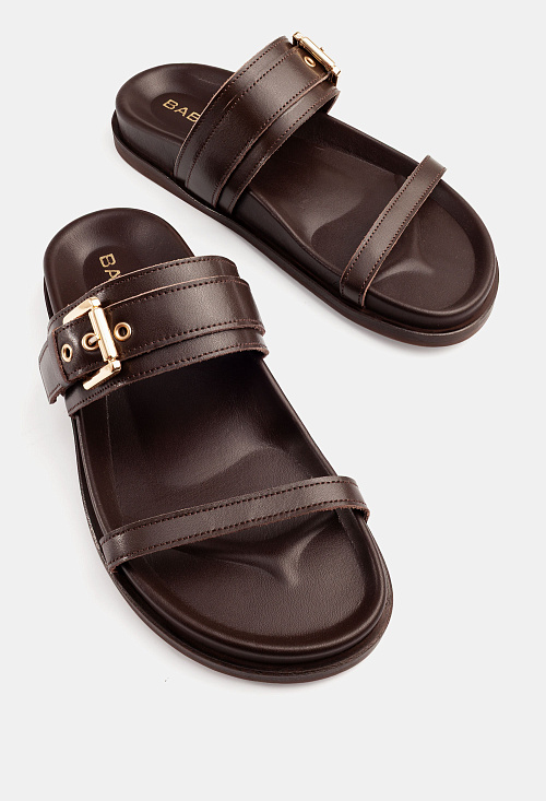 Сандалии сабо Brown Leather BABOOS  
