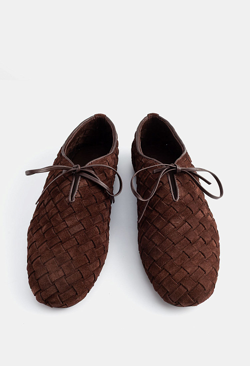 Лоферы плетеные Brown Suede BABOOS  