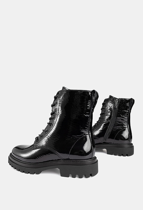 Ботинки на шнуровке Black Patent BABOOS  