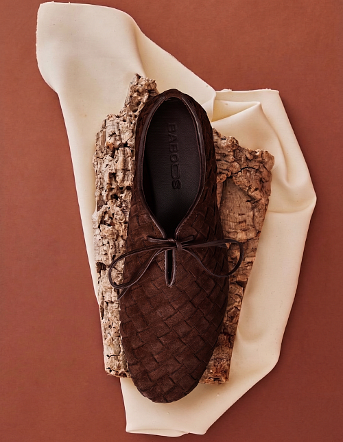 Лоферы плетеные Brown Suede BABOOS  