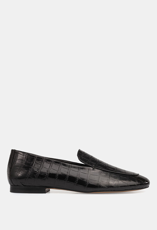 Лоферы слиперы Black Croco BABOOS  