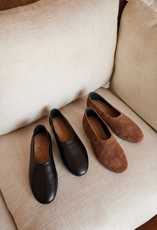 Балетки Black Leather BABOOS  
