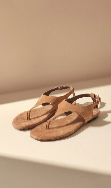 Сандалии на тонкой подошве Beige Suede BABOOS  