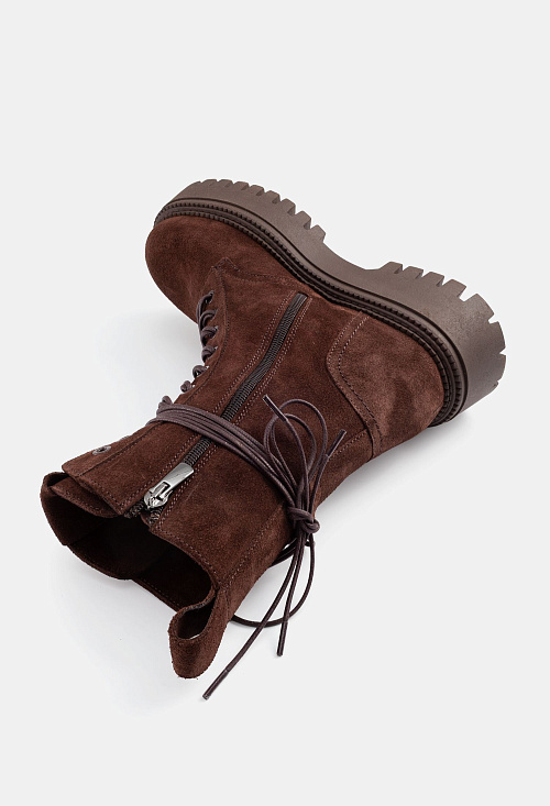 Ботинки на шнуровке Brown Suede BABOOS  