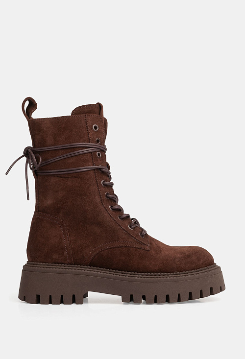 Ботинки на шнуровке Brown Suede BABOOS  