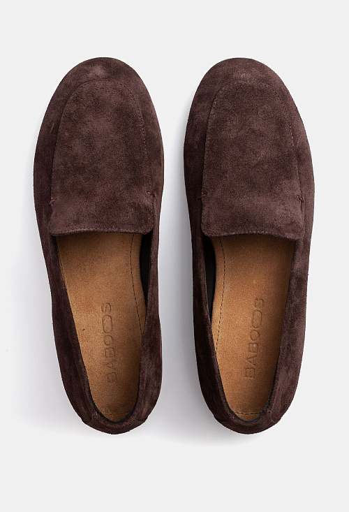 Лоферы слиперы Brown Suede BABOOS  