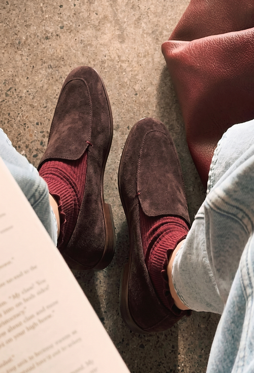 Лоферы слиперы Brown Suede BABOOS  