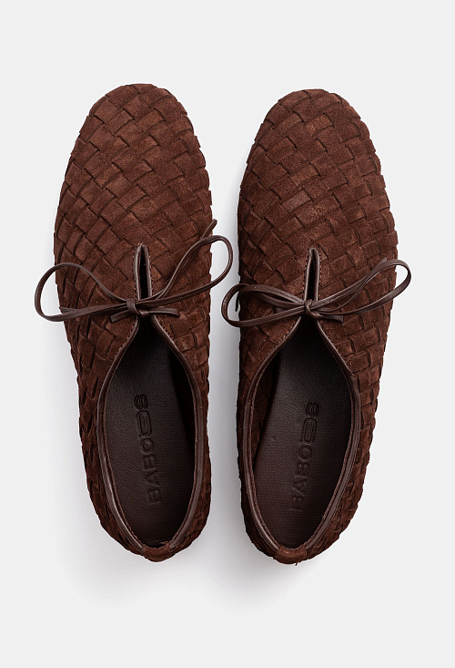 Лоферы плетеные Brown Suede BABOOS  