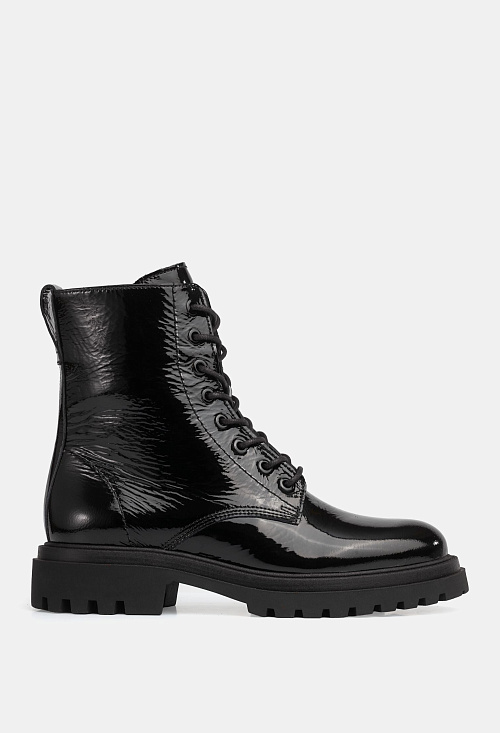Ботинки на шнуровке Black Patent BABOOS  