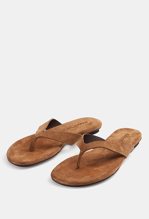 Сандалии вьетнамки Beige Suede BABOOS  