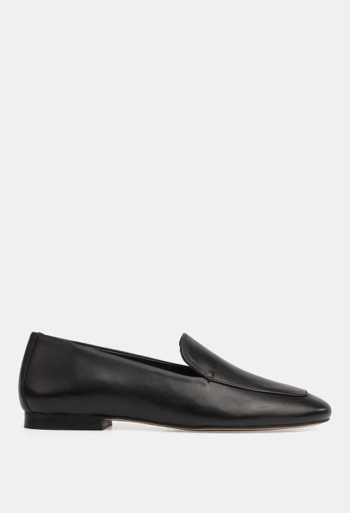 Лоферы слиперы Black leather BABOOS  