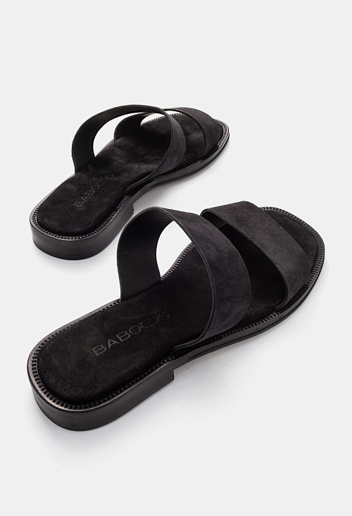 Сандалии сабо Black Suede BABOOS  