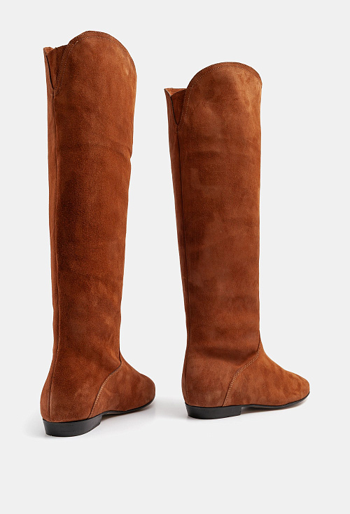 Сапоги трубы Tan Suede BABOOS  