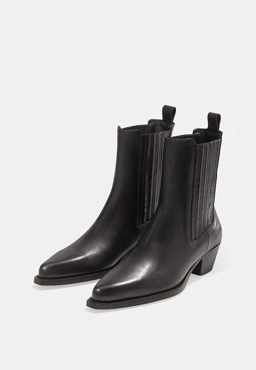 Ботильоны Black Leather BABOOS  