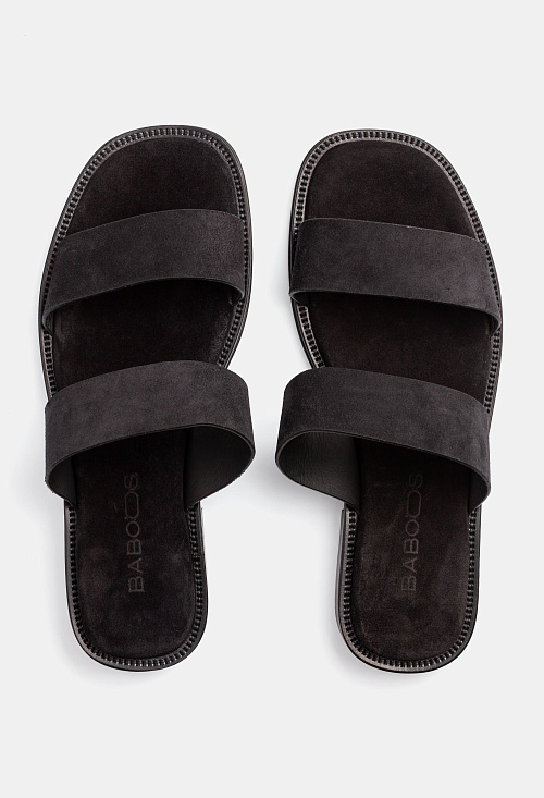 Сандалии сабо Black Suede BABOOS  