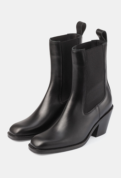 Челси на устойчивом каблуке Black BABOOS  