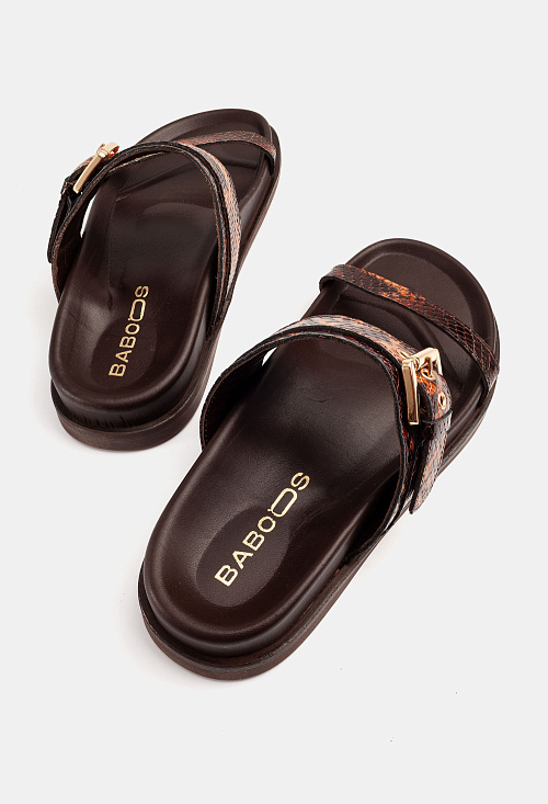 Сандалии сабо Python Leather BABOOS  