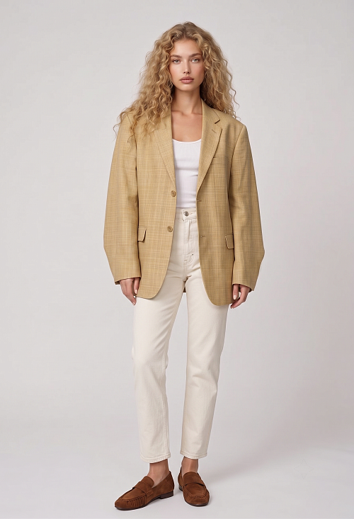 Лоферы с защипами Tan Suede BABOOS  