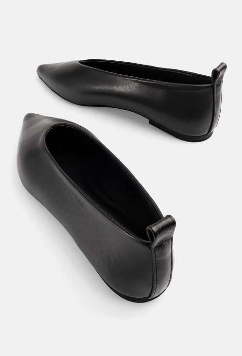 Балетки остроносые Black Leather BABOOS  