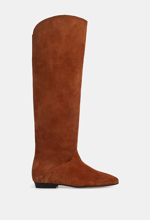 Сапоги трубы Tan Suede BABOOS  