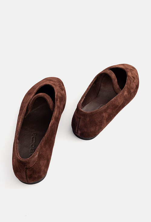 Балетки с перемычкой Brown Suede BABOOS  