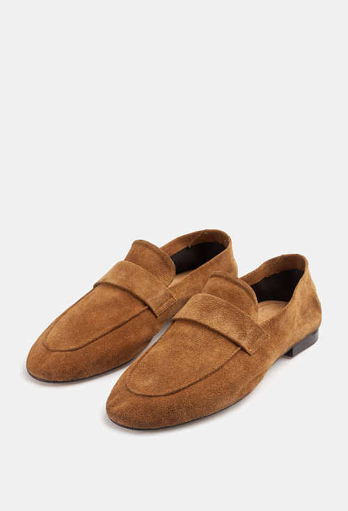Лоферы мягкие Tan Suede BABOOS  