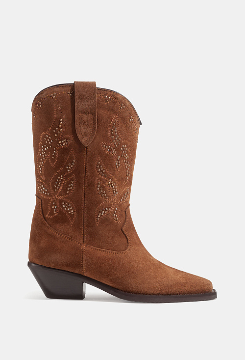 Ботильоны Tan Suede Studs BABOOS  