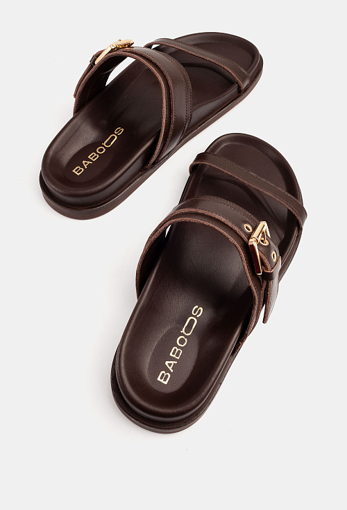Сандалии сабо Brown Leather BABOOS  