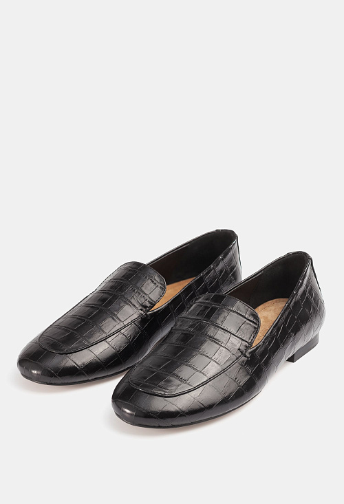 Лоферы слиперы Black Croco BABOOS  