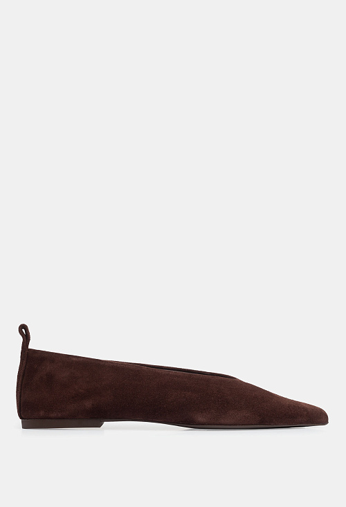 Балетки остроносые Brown Suede BABOOS  