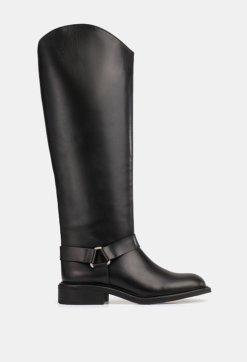 Сапоги трубы Black Leather BABOOS  