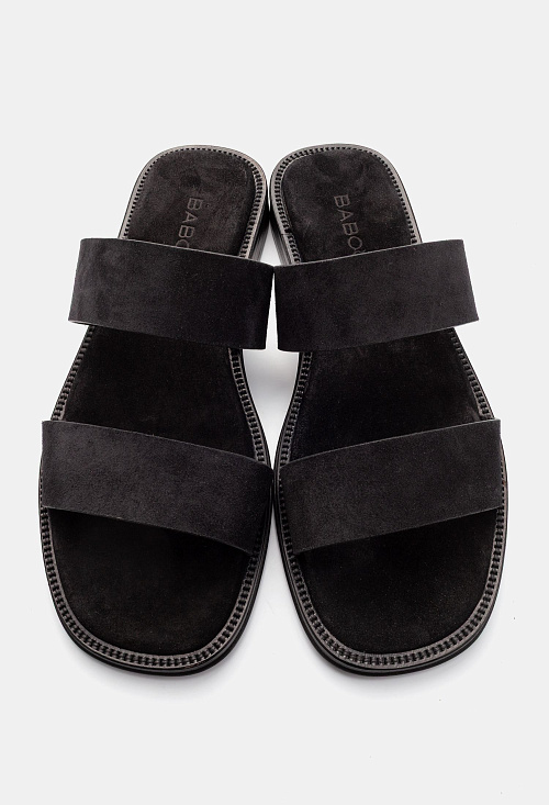 Сандалии сабо Black Suede BABOOS  