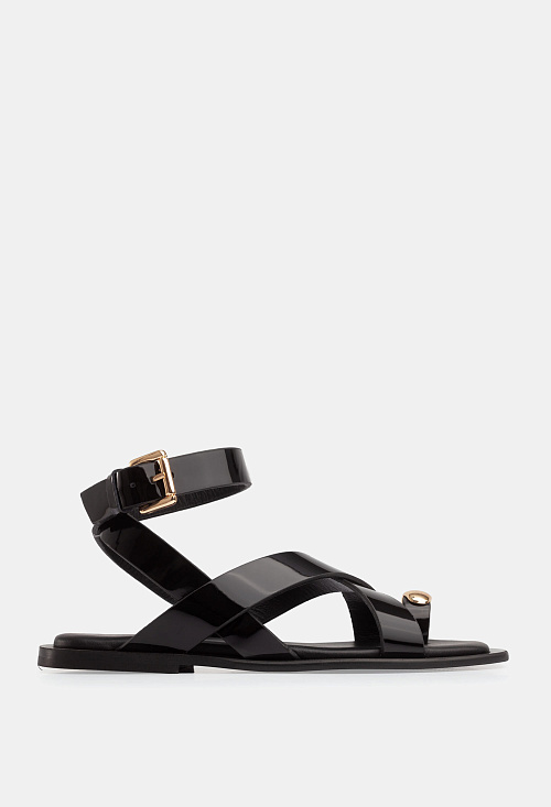 Сандалии гладиаторы Black Patent BABOOS  