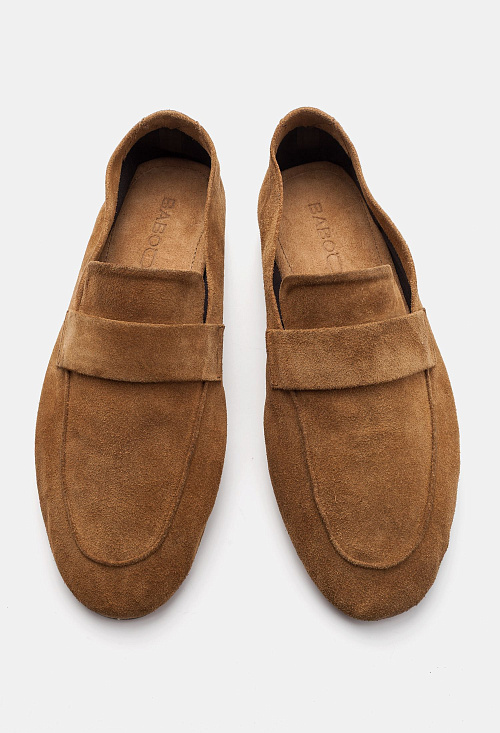 Лоферы мягкие Tan Suede BABOOS  