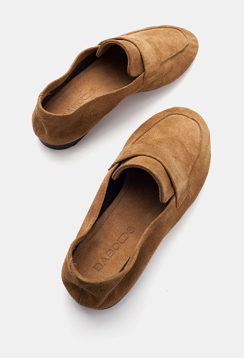 Лоферы мягкие Tan Suede BABOOS  