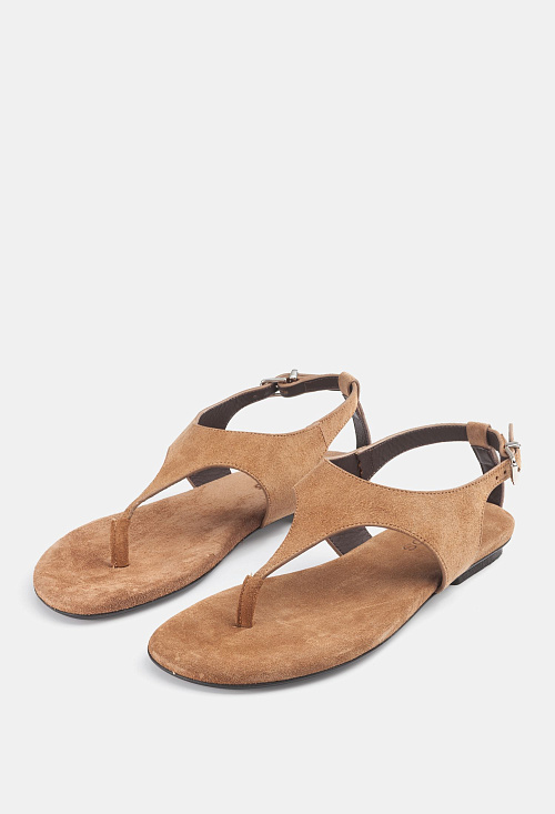 Сандалии на тонкой подошве Beige Suede BABOOS  