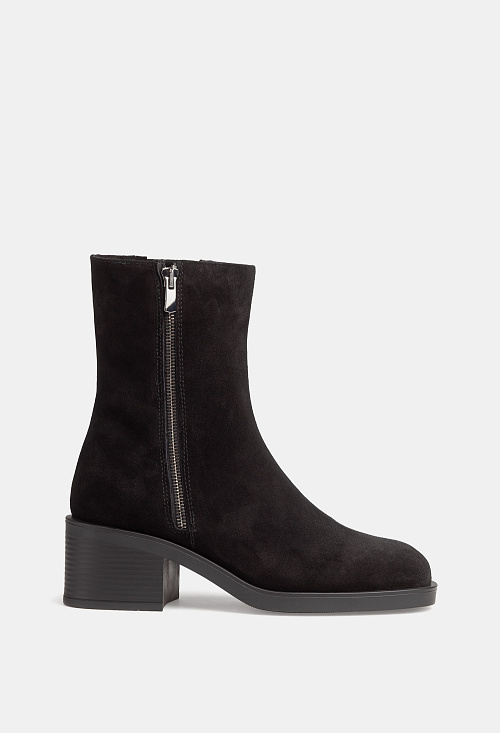 Ботильоны Black Suede Fur BABOOS  